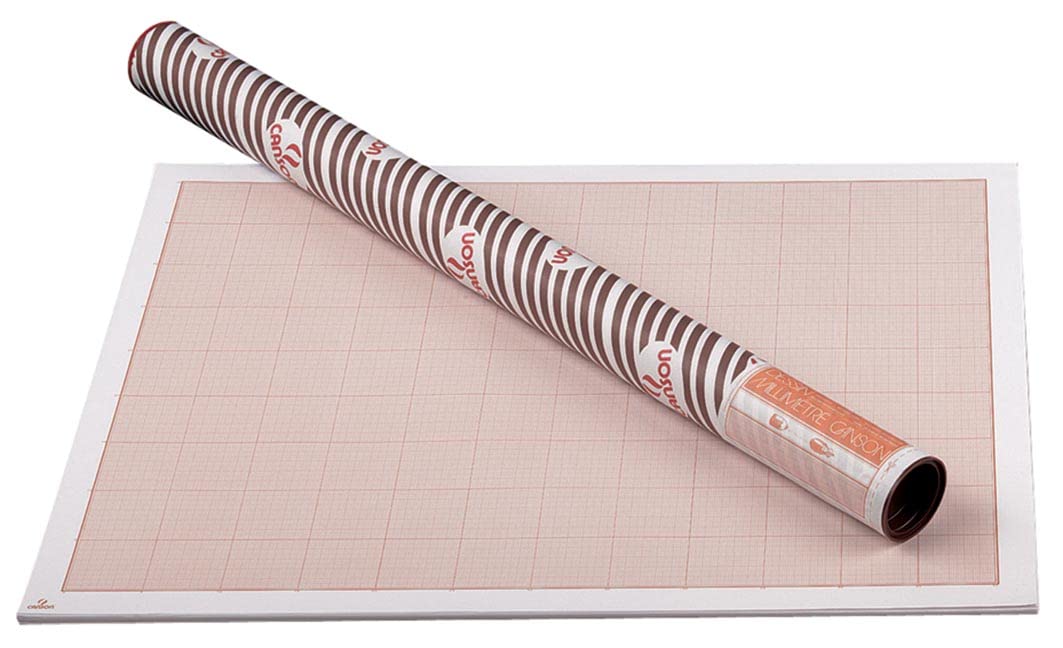 CANSON 22194 Papier Millimétré Papier sans Grain 100g 50x65cm Bistre Métallique