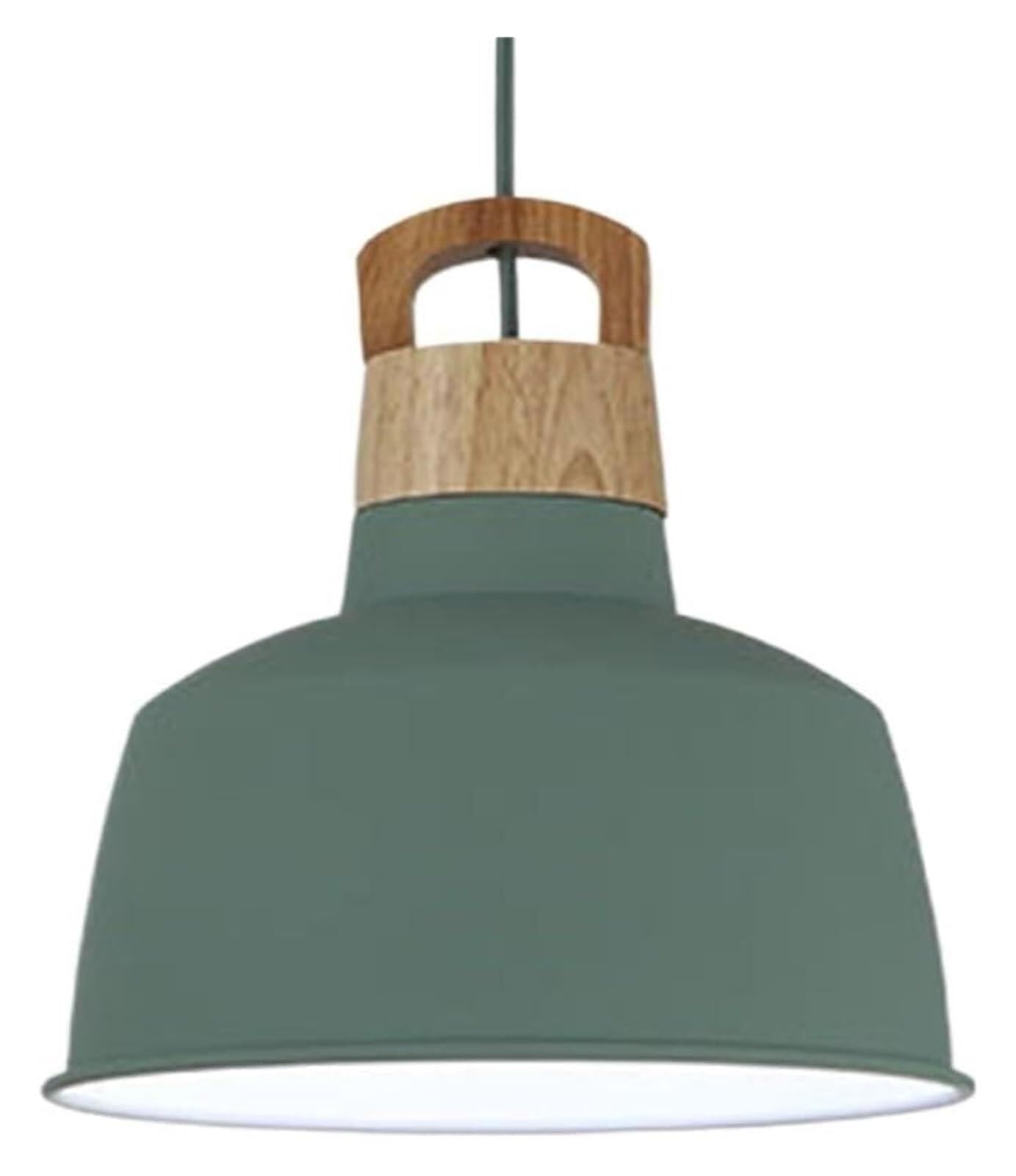 HUAYUSEDF Adjustable Metal Pendant Lamp Chandelier Hanging Lighting Ceiling Fixture E27 for Kitchen Island Living Room Bedroom Hallway(Green)