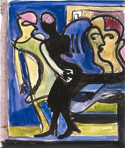 Pintura murales lienzo decorativo vintage: cuadro de Kirchner 60x90cm para decoración de casa