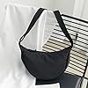 Aucuu Bolso Bandolera Para Mujer, Media Luna Impermeable Bolso Bandolera Nylon, Casual Ligero Bolsa Crossbody Mujer con correa de hombro ajustable, para Viaje, Compras, Escuela, Oficina-Negro #5