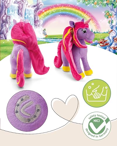 NICI Lissy PONY Einhorn Kuscheltier Mandy 17cm - Stofftier aus weichem Plüsch, Niedliches Plüschtier zum Kuscheln und Spielen für Kinder & Erwachsene, Tolle Geschenkidee - 49970