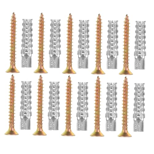 HOLIDYOYO 20pcs Drywall Anchors Screws Kit Drywall Patch Masonry Screws for Brick Expansion Anchors Wall Plugs Set