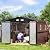 Panovue 10X12X7.5 FT Outdoor Metal Storage Shed with Lockable Doors & 2 Windows, Storage Shed Large for Patio Storage, Garbage Can, Chicken Coop(Wood Panels & Frame Floor Not Included)