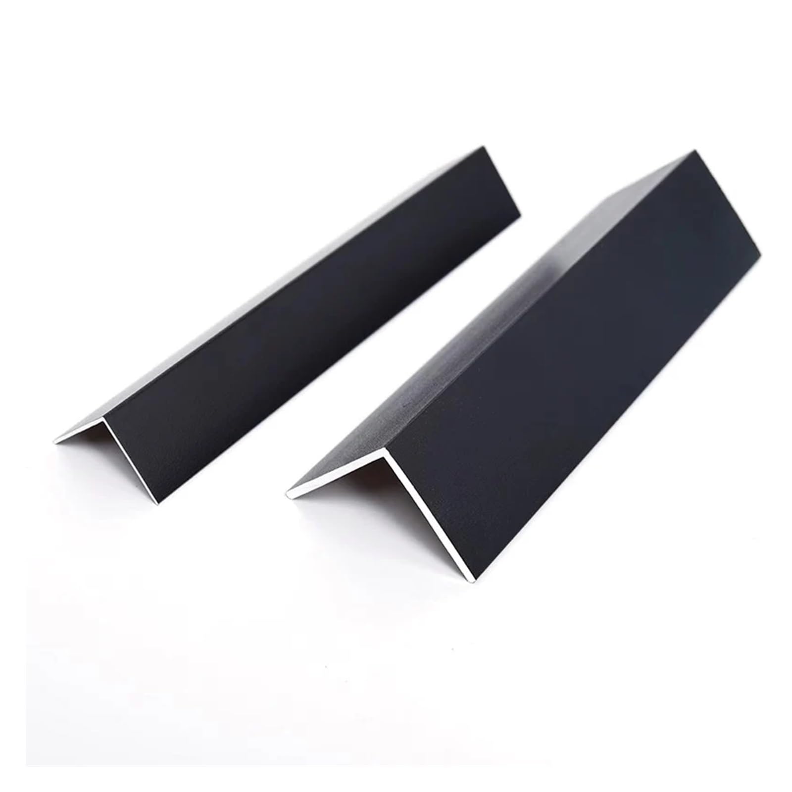 2 pezzi 6063 nero angolo retto a forma di L lunghezza 495 mm lega di alluminio profilo triangolare materiali decorativi(20x20x1mm 2pcs-495mm)