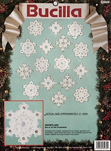 Bucilla - Snowflake - Felt Applique Ornament Kit 82934