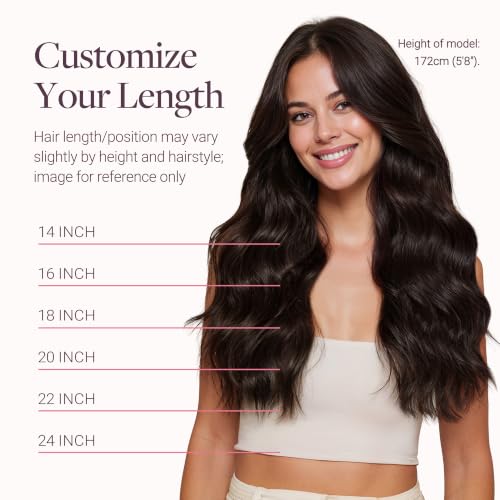 Image of GOO GOO Clip in Hair Extensions Real Human Hair Brown Remy Extensions