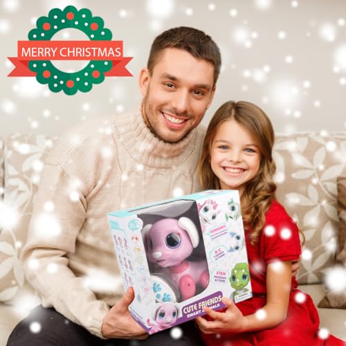 BIRANCO. Remote Control Dog Gesture Sensing - Smart Puppy Pink Toy Robot Pet Walks Barks Interactive with Toddler, STEM Play, Best Christmas Holiday Birthday Gifts for 3 4 5 6 7 8 Years Old Girl - Image 6
