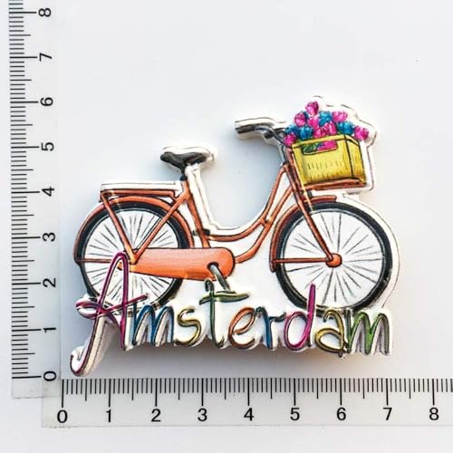 Imán decorativo triangular de bicicleta 3D Hengkaising miniatura 3