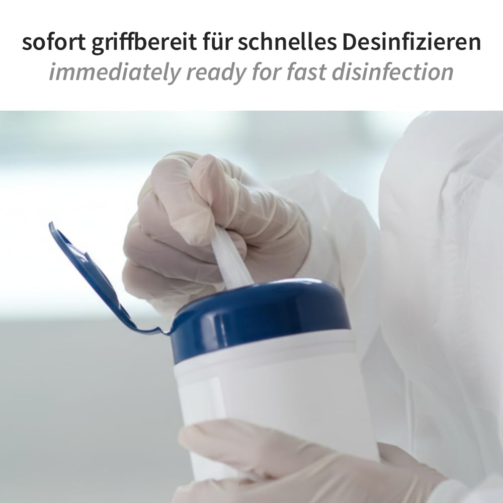 3x500 Stk Desinfektionstücher, FRANZ MENSCH, Spenderdose, blau, alkoholfrei | Nachfüllpack, PP, 20 x 23,5cm, Schnell-Desinfektionstücher, Reinigungstücher, surface wipes, Hygiene, Flächenreinigung