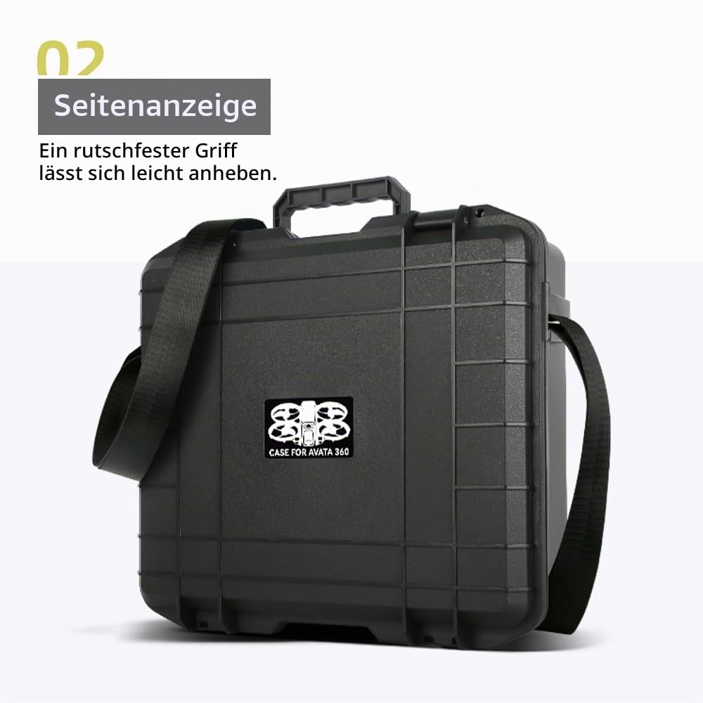 Avata 360 Hülle, wasserdichte harte Tragetasche für DJI Avata 360 mit RC 2 Fernbedienung, tragbare Aufbewahrungstasche, Reisetragetasche für DJI Avata 360 Fly More Combo Zubehör