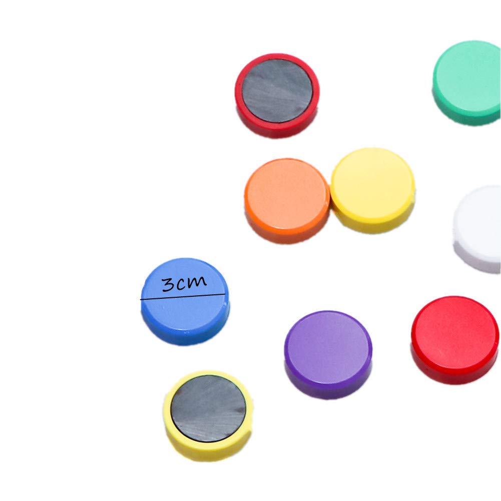 128 stuks magneten voor magneetbord, whiteboardmagneten, acht kleuren, sterke grip, 11 x 17 mm, neodymium magneten, extra sterke koelkastmagneten, sterk voor kantoor, thuis, prikbord