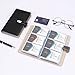 Business Card Holder Book, AHGXG Business Card Book Case PU Leather with Magnets Organization Binder Name ID Card Holder for Men & Women, Up to 200-300 Cards Capacity (150 Cells), Black Color