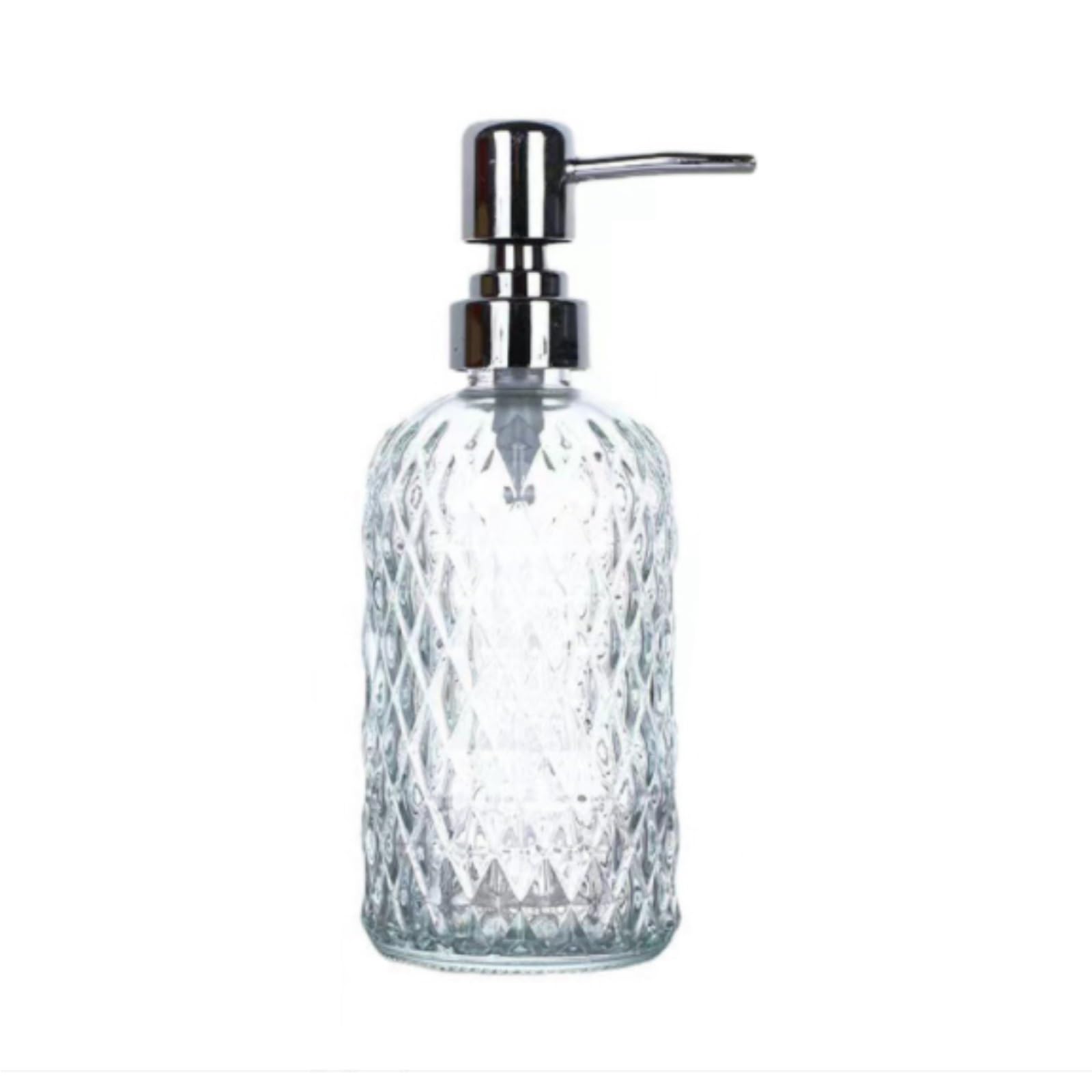 Einfacher Seifenspender Aus Glas Mit Pumpe, Flüssige Hand, Leere Flasche Für die Küche(Transparent)