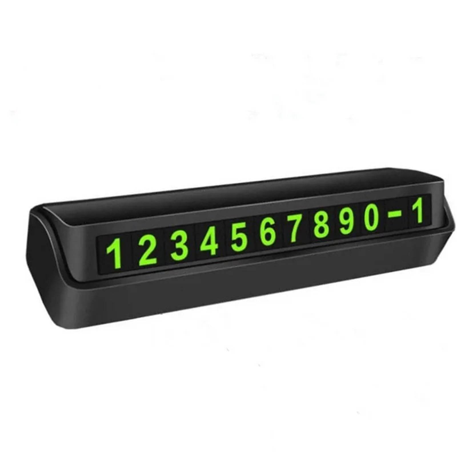 Luminous Car Temporary Parking Card Phone Number Plate Telephone Park Stop Sticker Styling Auto Accessories for Car(Black)