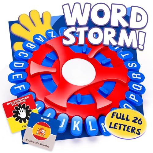 YILCER WORDSTORM Basta Juego De Mesa Español Think A Words Juego De Mesa Basta Juego De Mesa Basta En Español Juego Educativo Familiar para Reuniones y Fiestas