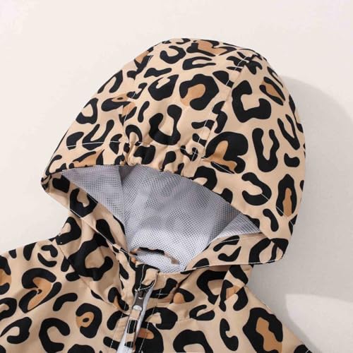 Image of SUNDAY ROSE Girls Windbreaker Jackets Lightweight Water Resistant Coat Outwear with Hooded for Kids