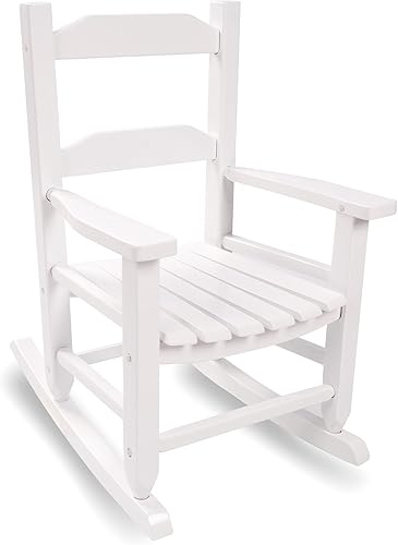 Miniatura 14 de Mecedora de madera para niños pequeños, cómoda mecedora reclinable para edades de 3 a 6 años, silla de bebé para interiores y exteriores, sala