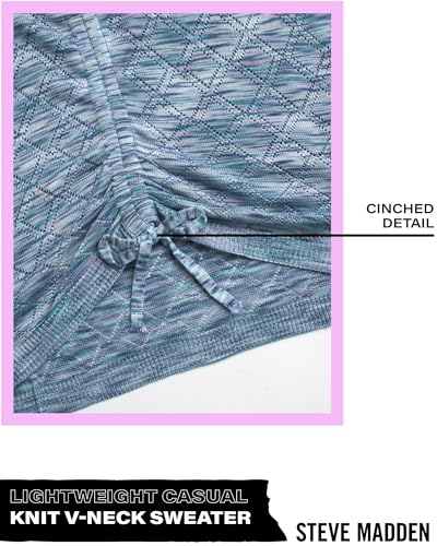 Steve Madden Girls' Shirt –Lightweight Casual Knit V-Neck Long Sleeve Shirt – Cute Top for Girls (4-16)4