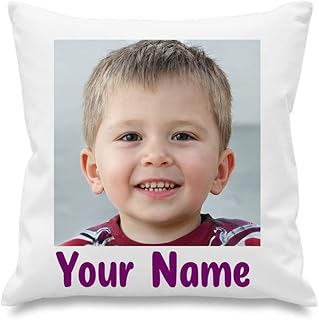 Personalised Custom Cushion Covers Printed Any Photo or Text Gift Customised Cushion Case Cover for Him Her! Print Family, Kids, Memories! Personalised Pillow Cover 40x40cm without Filling (40x40PIC)