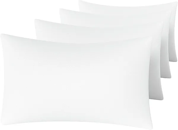 MINIPANDA White Pillow Cases Set of 4 Queen Size - Super Soft, Smooth and Breathable Pillow Cases Queen- Envelope Design - Machine Washable Lightweight (20X30 Inches (4 Piece))