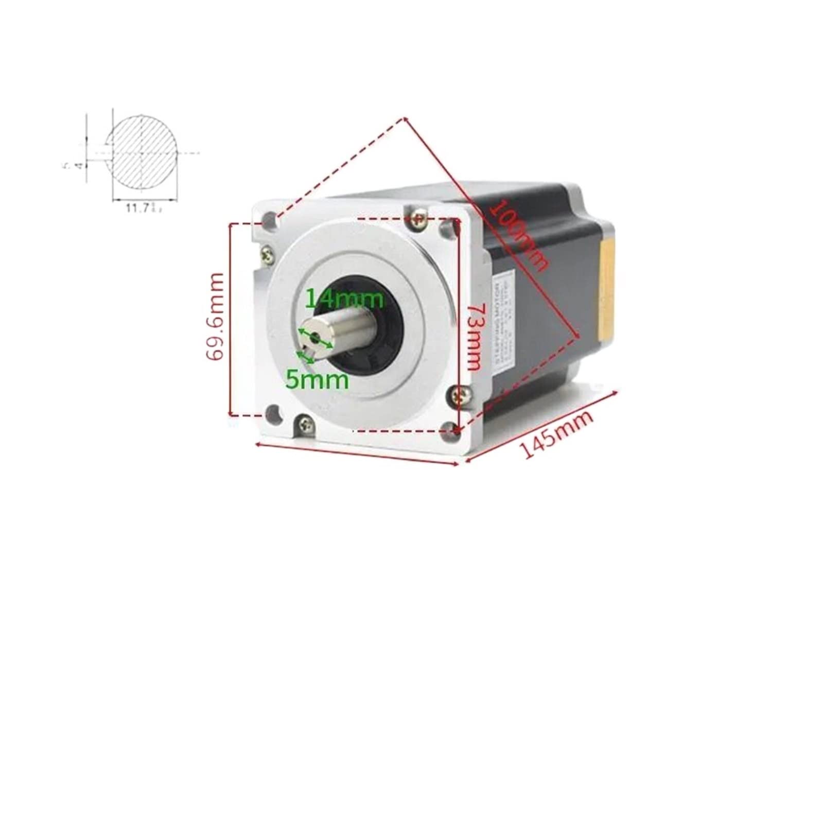 Schrittmotor, 57/86 Closed-Loop-Schrittmotor-Set Digitalanzeige mit Bremshybrid-Schrittmotor-Treiber-Set(86-145 12.5nm)