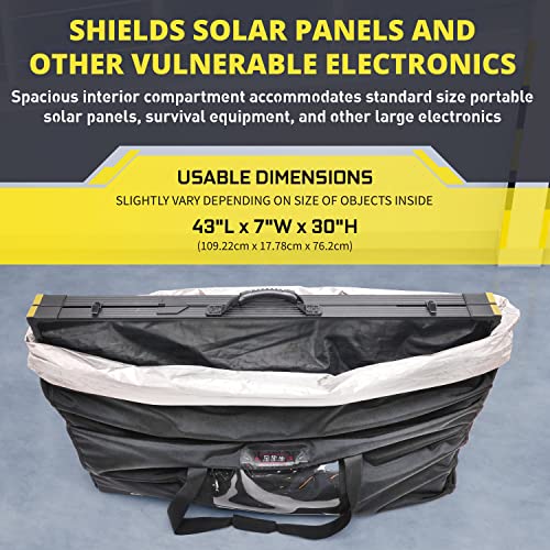 Mission Darkness Eclipse Faraday Bag For Solar Panels & Extra-Large Electronics. Military-Grade Rf Shielding Case Designed For Emp/Cme Protection, Preppers, And Personal Security #TOP2