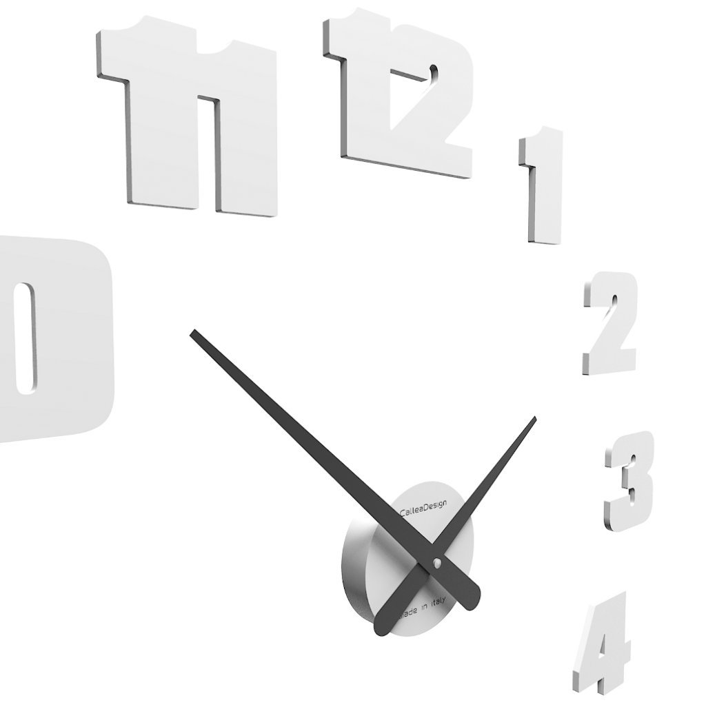 CalleaDesign Raffaello Wanduhr, personalisierbar, mittelgroß (65 cm) Aluminium