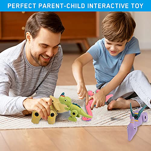 Yideng Set di 4 giocattoli con dinosauro, set di