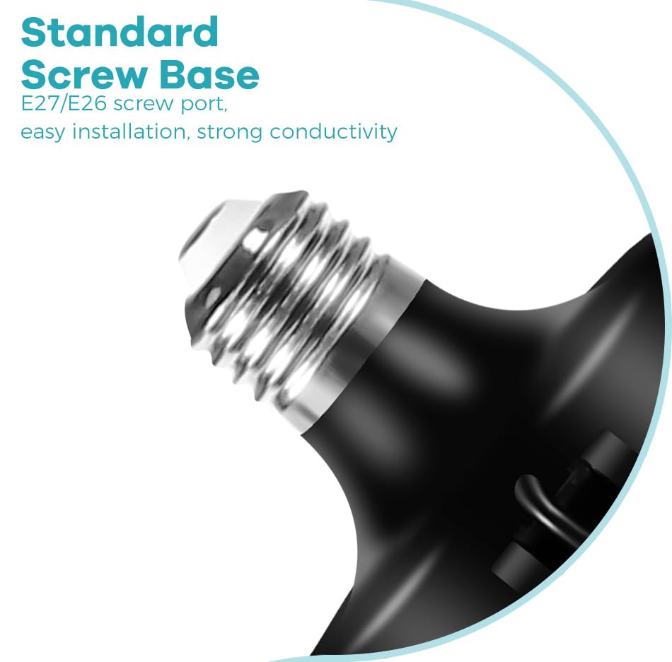 100W High Brightness Garage Lamp E26 E27 Folding Deformable Workshop Warehouses Light Bulbs 100-277V 4 Adjustable Panels 110V — view 3