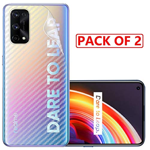 Image of Compatible with (Pack of 2) Oppo Realme X7 Back Screen Protective Film Carbon Fiber Skin Transparent Screen Guard Sticker