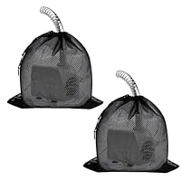 2 Stück Pumpenfilter-Netzbeutel, 45 x 45 CM Pumpennetzbeutel, Teichpumpe Filterbeutel, Filterbeutel Aquarium,Filtertasche mit Kordelzug, Pumpen-Barriere Tasche, für Wasserteichfilter im Freien