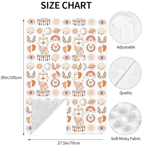 Image of Boho Baby Car Seat Canopy Cover, Nursing Cover for Newborn, Boho Baby Stuff Stroller Cover for All Seasons