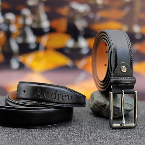 Personalized Genuine Leather Belt for Men – Custom Engraved Unique Customized Gift for Him, Birthdays, Anniversaries3