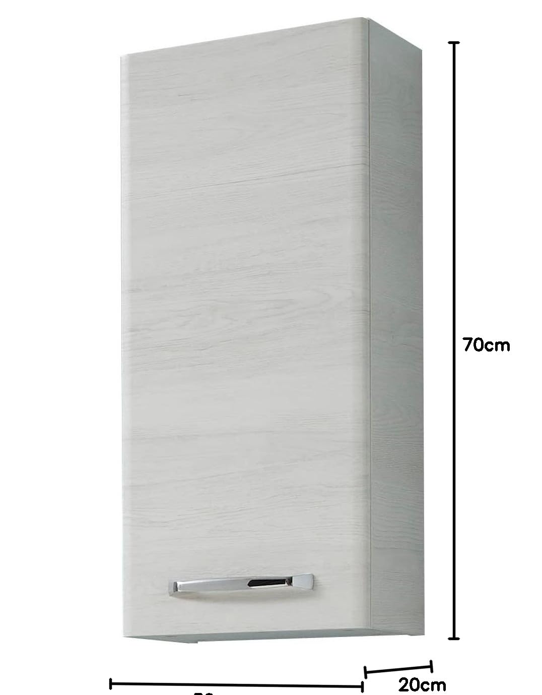 Produktbild von Pelipal Spiegelschrank Trentino Riviera Eiche Quer Nachbildung 75 Cm