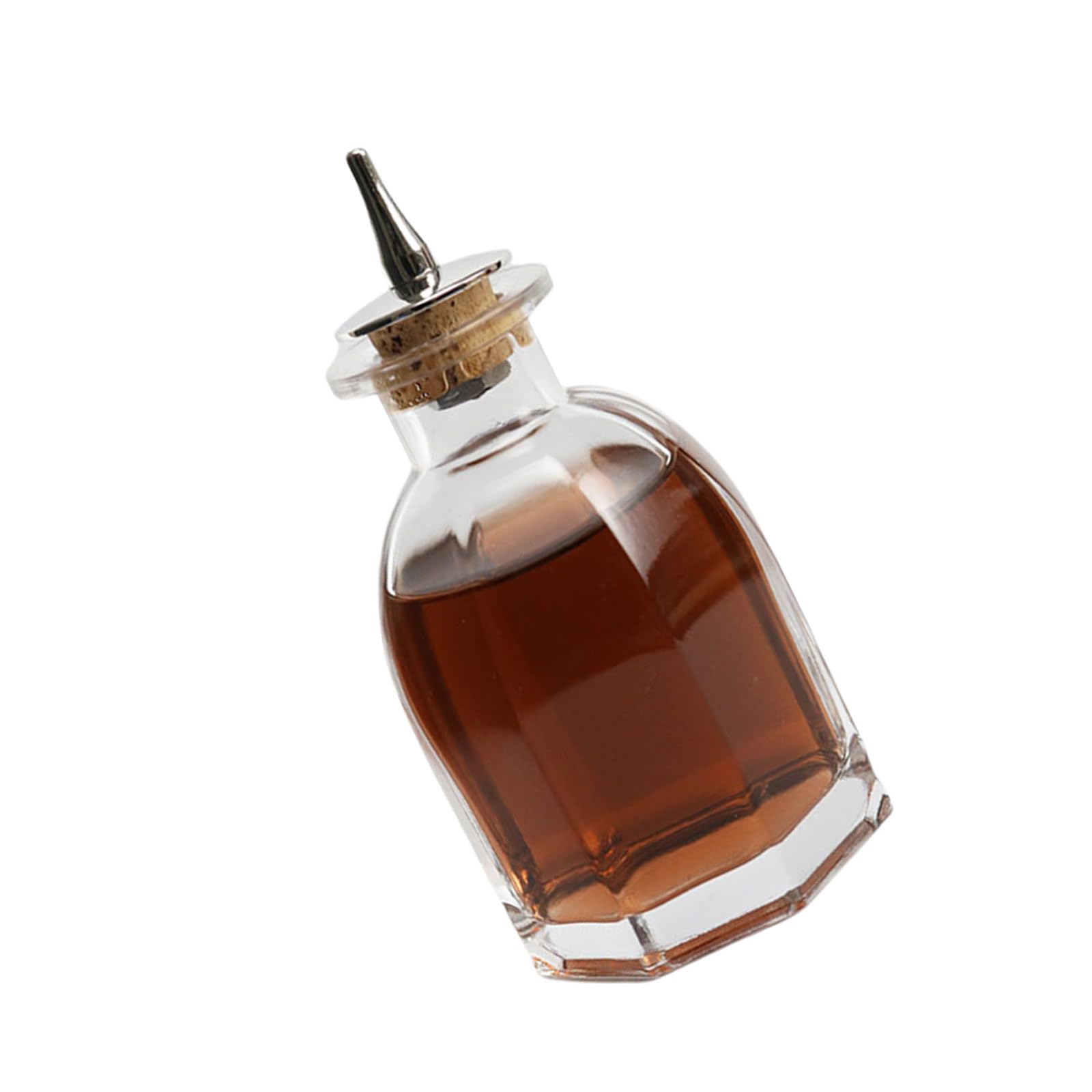 Buxuaaaa Keep Bottle Oval Striped Glass Bottle 90Ml For Absinthe With Delicate Gold Lid Liquor Container Perfect For Home Pubs Decors Elliptical Striped Absinth Bottle