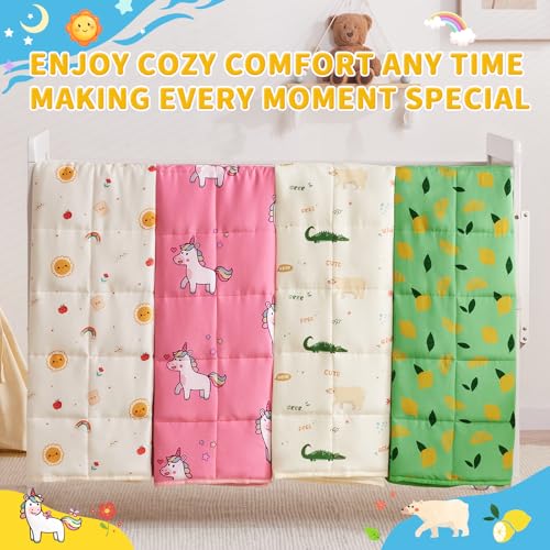 anfie Weighted Blanket Kids (40"x60" 5lbs), Weighted Blanket Cooling Blanket for Sleeping,Throw Size Breathable Blanket with Premium Glass Bead(Lime Green)