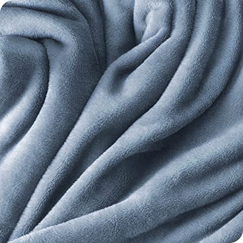 Bare Home Fleece Blanket - Full/Queen Blanket - Coronet Blue - Lightweight Blanket For Bed, Sofa, Couch, Camping, And Travel - Microplush - Ultra Soft Warm Blanket (Full/Queen, Coronet Blue) #TOP3