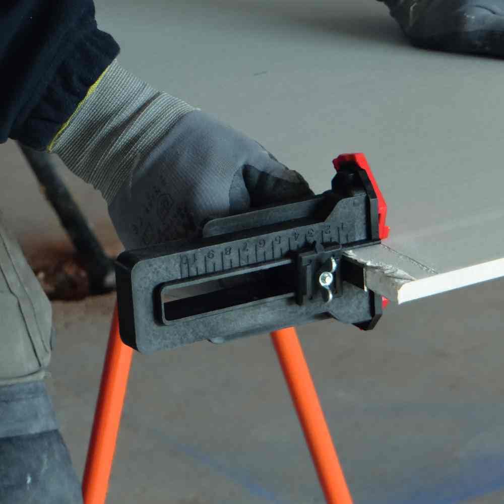 Mondelin - Trusquin Plaquiste Pro - Outil de traçage de précision, coupe plaque plâtre 10 cm, 2 Lames Réglables - Découpe facile pour chantier.