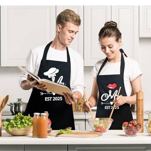 Mrandmrsest2025mugandapronsetbridalshowergiftsweddingengagementgiftsforcouplesforcouplehisandhergiftsfunnykitchengiftsforcouples Urban Country Home Decor Mr and mrs est 2025 mug and apron set bridal shower gifts wedding engagement gifts for couples for couple his and her gifts funny kitchen gifts for couples urban country home decor
