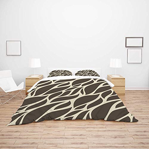 Housse de couette bambou haut de gamme 100% polyester pour lit Queen Size double - 4