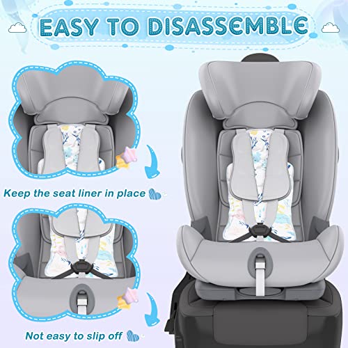 Image of Pinkunn 2 Pcs Gel Car Seat Cooling Pad for Baby Summer Breathable Ice Cushion Multifunctional Ice Stroller Cooler Mat for Stroller Baby Dining Chair Child Safety Seat(Vibrant Color,Dinosaur, Sea)