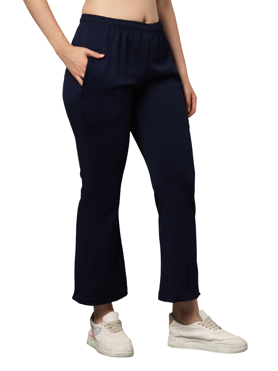 UZARUS Women's Premium Bell Bottom Bootcut Track Pants with 2 Side Pockets – Stylish & Comfortable Activewear Ideal for Gym, Yoga, Workout, Office, Travel, and Daily Casual Wear-picture-25