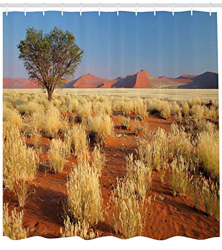 ABAKUHAUS Landscape Shower Curtain, Acacia Tree Desert Sossusvlei Namibia Southern Africa Photo - Image 2