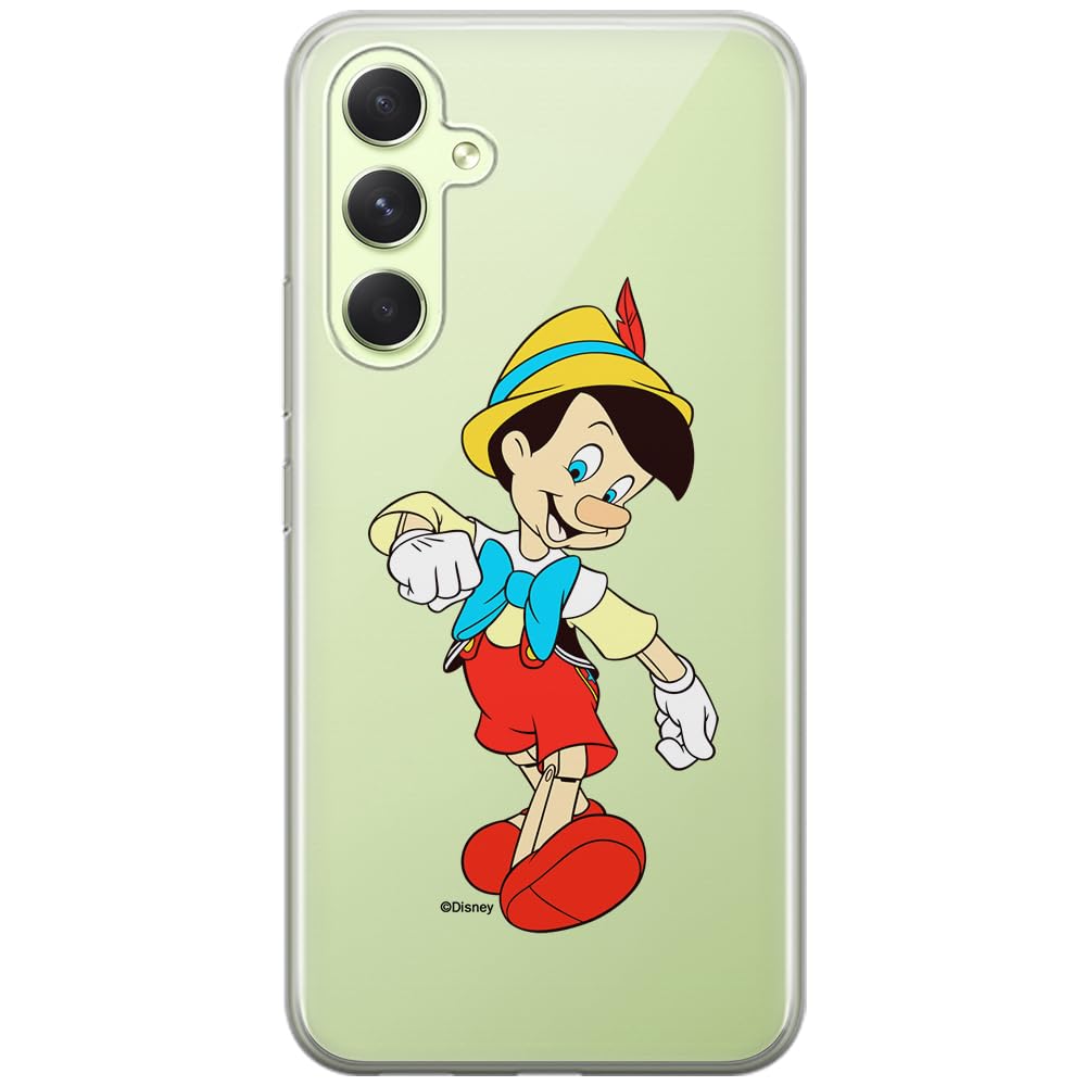 ERT GROUP mobile phone case for Samsung A54 5G original and officially Licensed Disney pattern Pinocchio 001 optimally adapted to the shape of the mobile phone, partially transparent