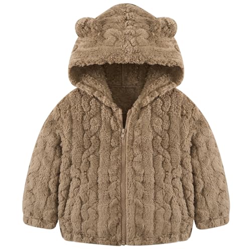 Image of Toddler Fleece Jacket Girls Warm Coats Winter Outerwear 2-6 Years