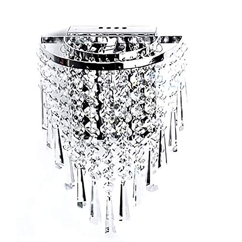 Applique in Cristallo Moderno Cromo Applique da Parete per Bagno Illuminazione Interna Decorazione