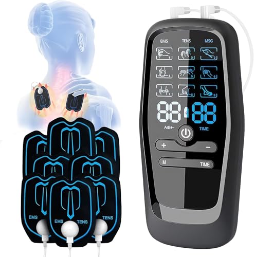 iWarmbase Electroestimulador Muscular, 3 en 1 TENS/EMS/Massage Maquina Corrientes Rehabilitacion...