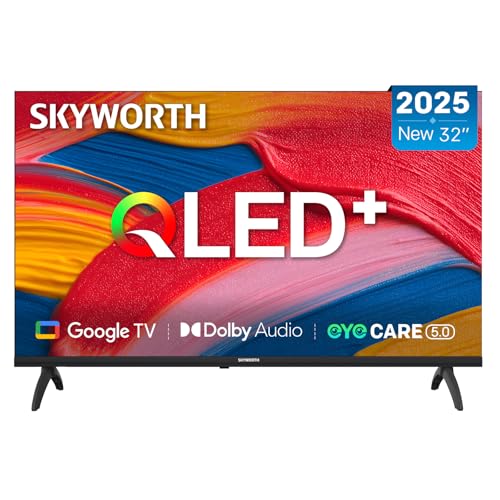 【新品未開封】SKYWORTH 32インチ Google TV F32S21Q SKYWORTH 32 Inch QLED Smart TV, HD TV Compatible with Google