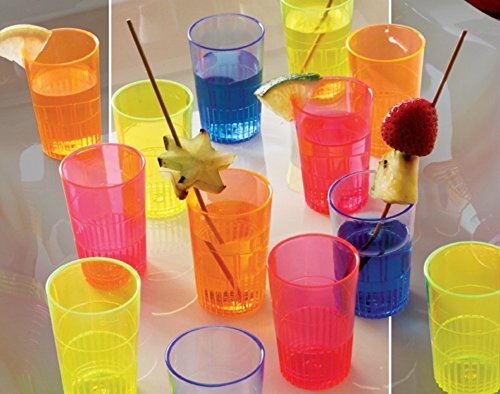 Zappy ZP-144 48 1.5 Oz Straight Wall Shooter Hard Disposable Plastic Shot Glasses Party Bar Glasses Wedding Cups Wine Glass Cocktail Champagne Martini Neon Party Cups Colored Drinking Glasses Shooter Glass thumb #8