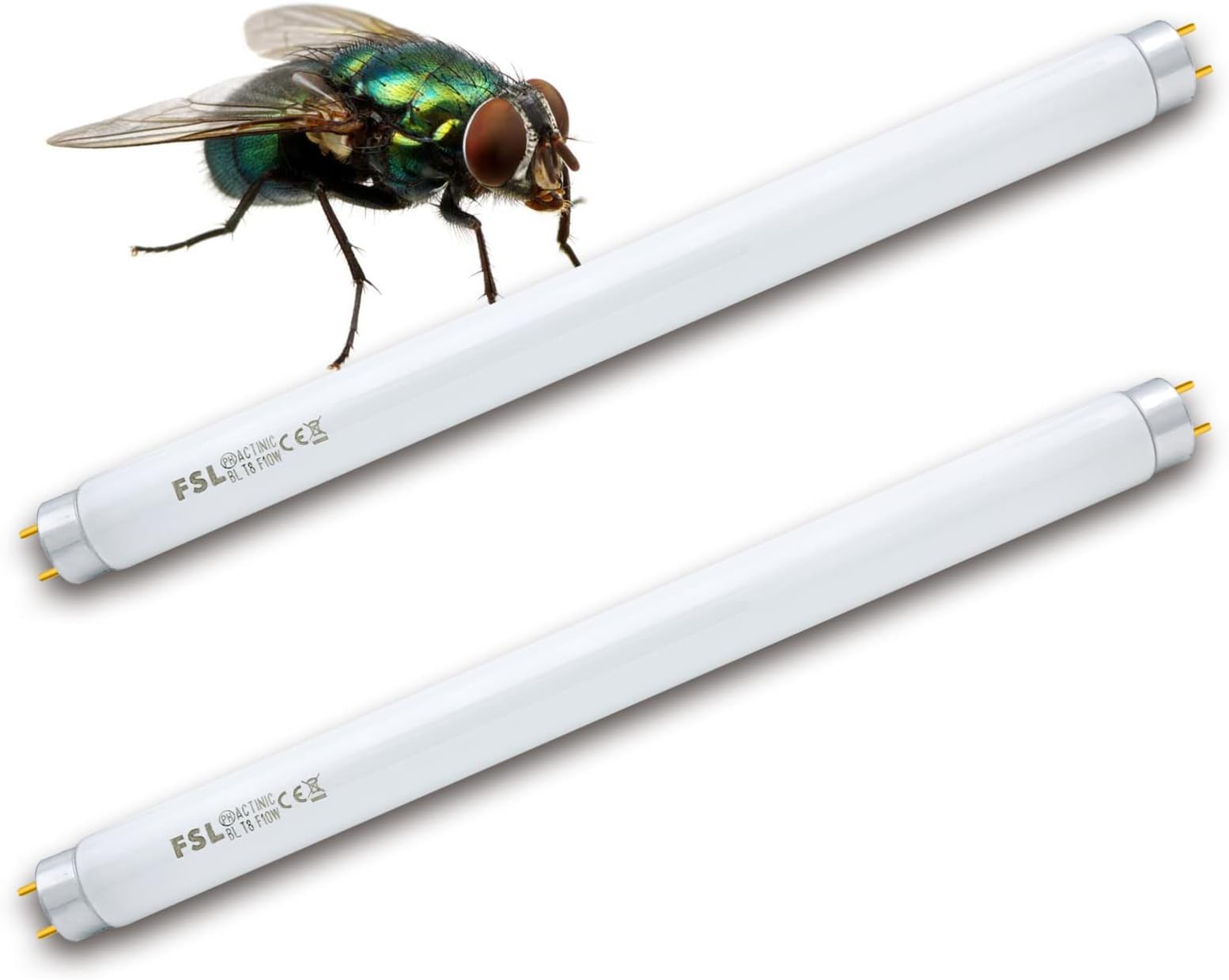 KL STAR T8 10W Anti-Mosquito Lamp Replacement Lamps, 13 Inch UV Lamps to Attract Flies and Insects (Pack of Two)
